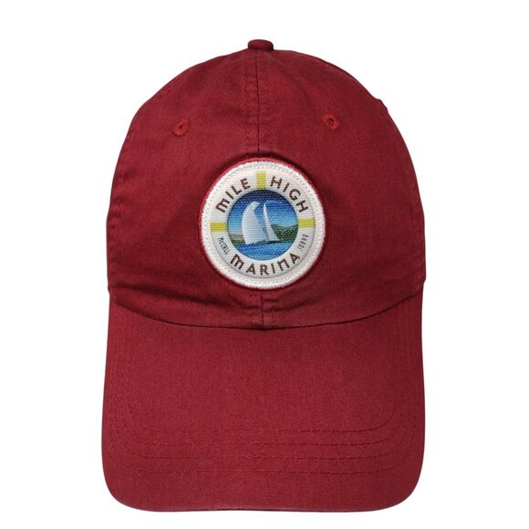 Mile High Marina McCall Idaho Strapback Hat Red OS Classic Cut Ahead Lightweight - Picture 1 of 9